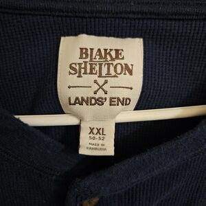 Lands' End Navy Blue Shirt XXL